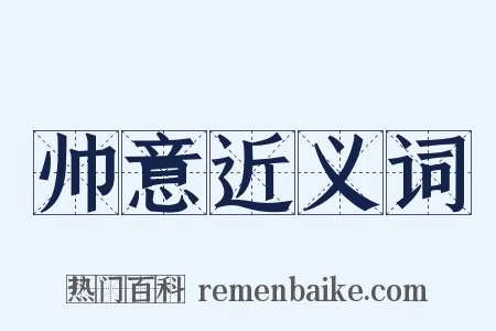 帅意近义词是什么意思的图片